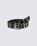 Star Cutout Double-Prong Buckle Belt