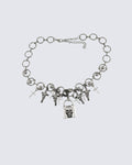 Gothic Skull Charm Alloy Necklace