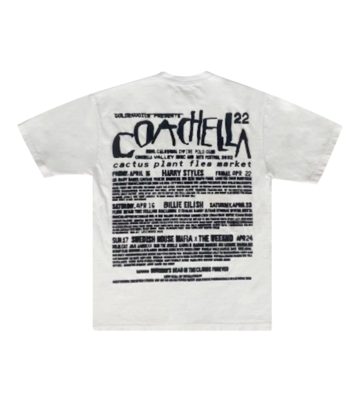 Coachella x CPFM Tee White Swirl Red/Yellow
