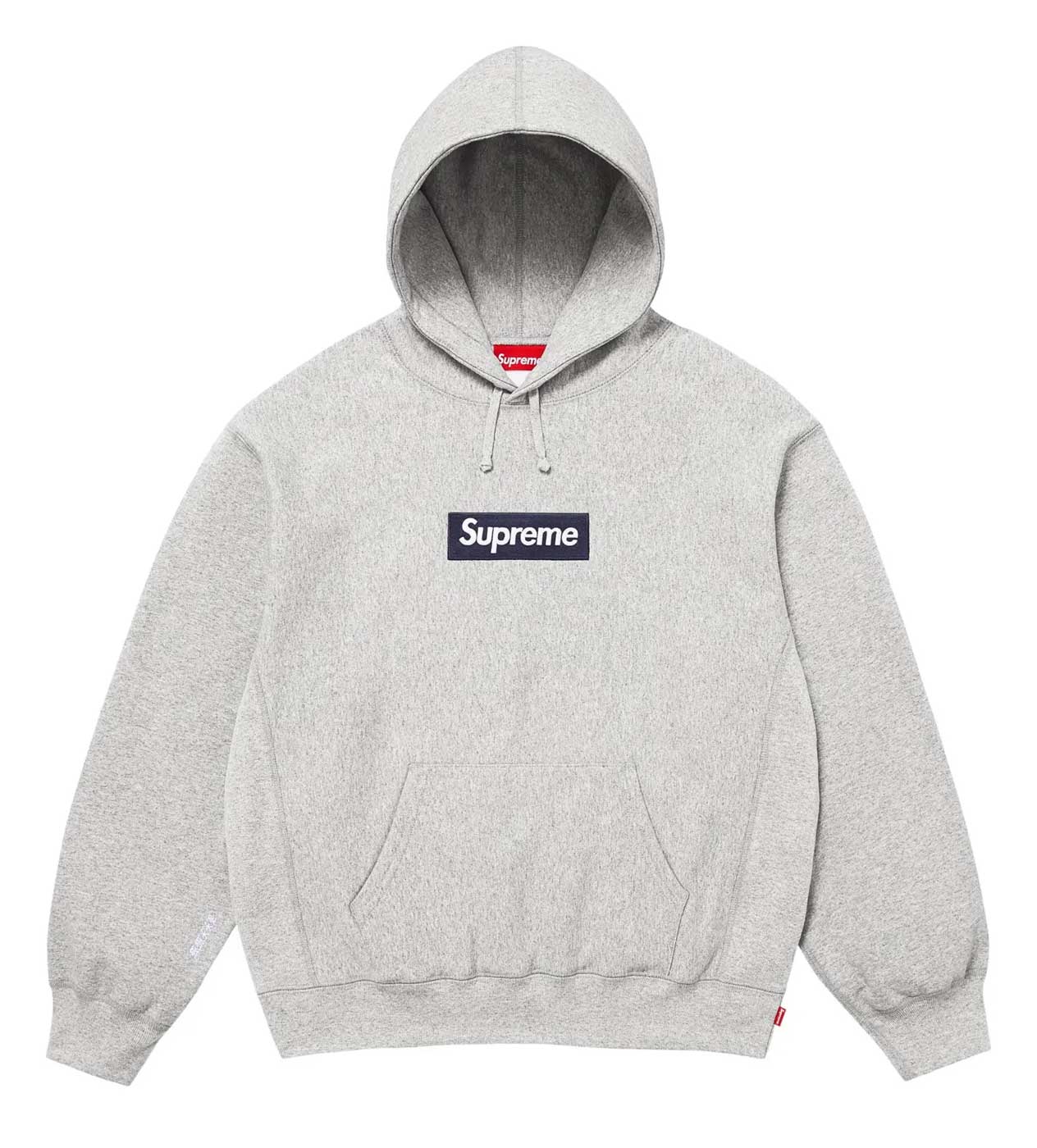 Supreme Box Logo Hoodie Heather Grey/Navy